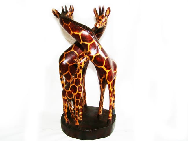 2 Giraffe on Base with Baby