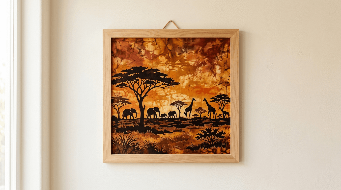 Batik Wall Hanging — Savanna Sunset
