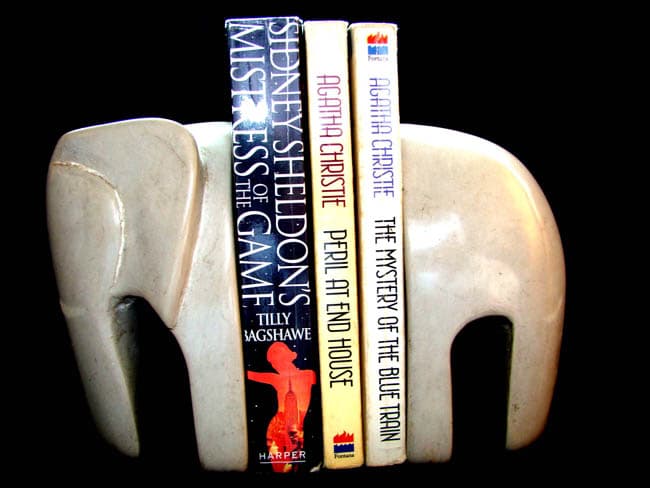 Elephant Abstract Bookend