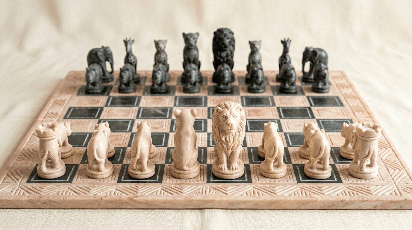 Kisii Soapstone Chess Set