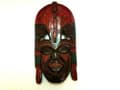Massai Kissing Mask _red-Brown-Green Print_
