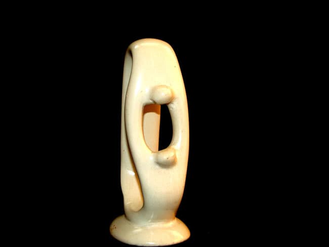 Mother Bending with Baby