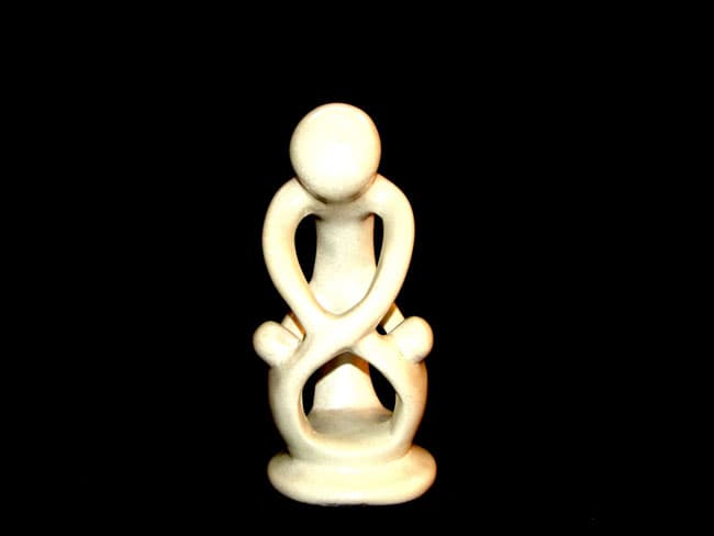 Mother Sitting with 2 Babies Cross Hands
