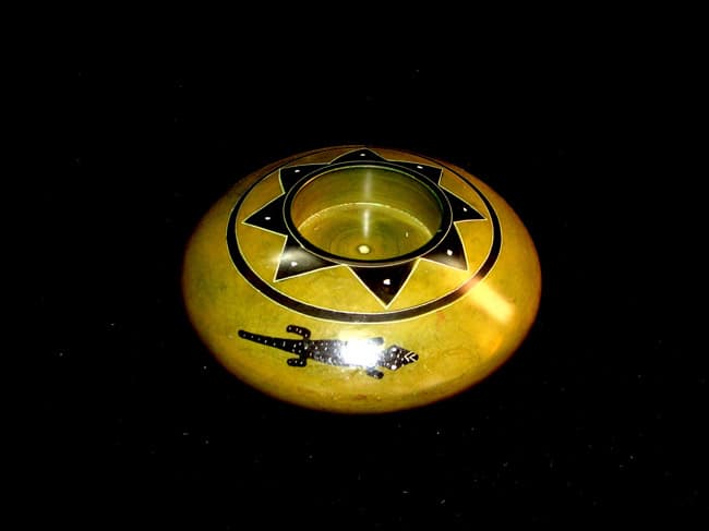 Oval Tea Light Holder - Lizard Print