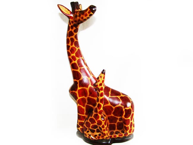 Giraffe Sitting with Baby