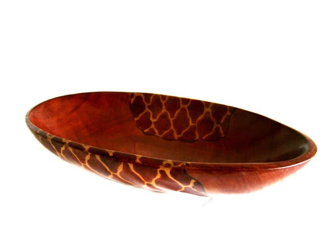 Oval Bowl Giraffe - Brown Print