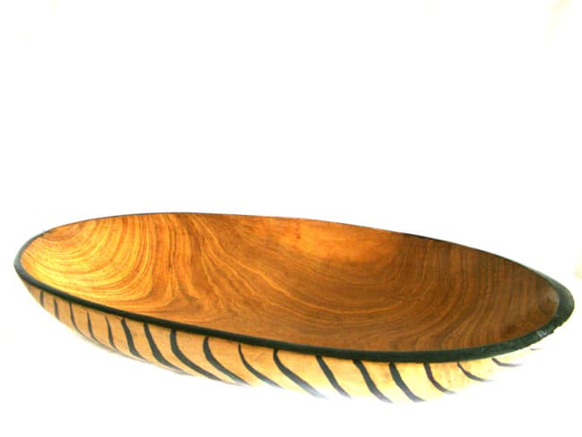 Oval Bowl Zebra Print