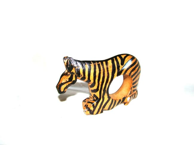 Zebra Kneeling Napkin Ring